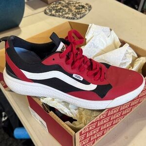Vans Red and Black Sneakers